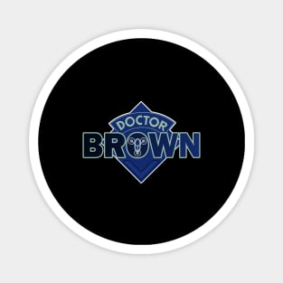 Doc Brown - Doctor Who Style Logo Magnet